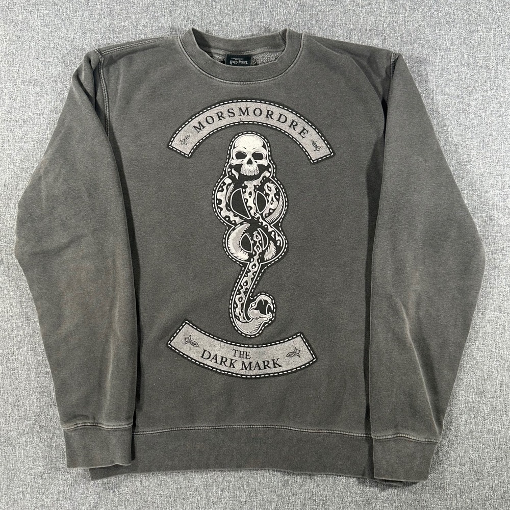 Harry Potter Dark Mark Sweatshirt Mens XL Universal Studios Morsmordre Grey XL